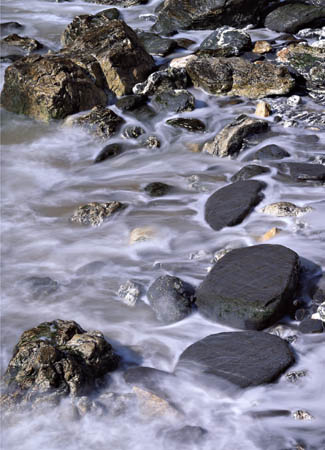 Bedruthan Rocks in tide