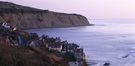 Robin Hoods Bay from cliff