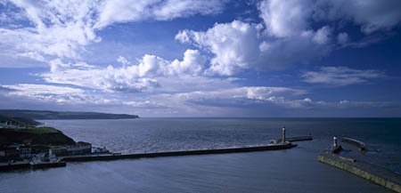 Whitby Pier and cloudscape