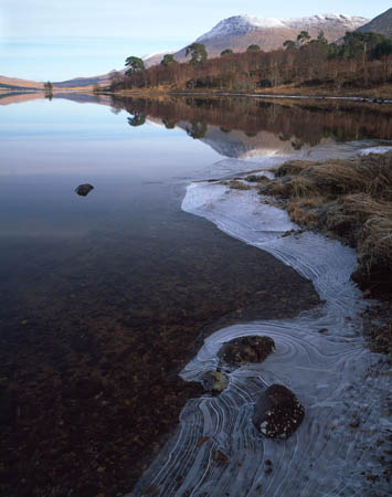 Loch Tulla view with ice