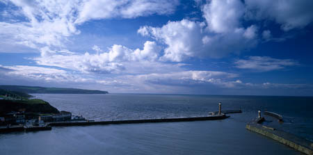 Whitby Pier and cloudscape